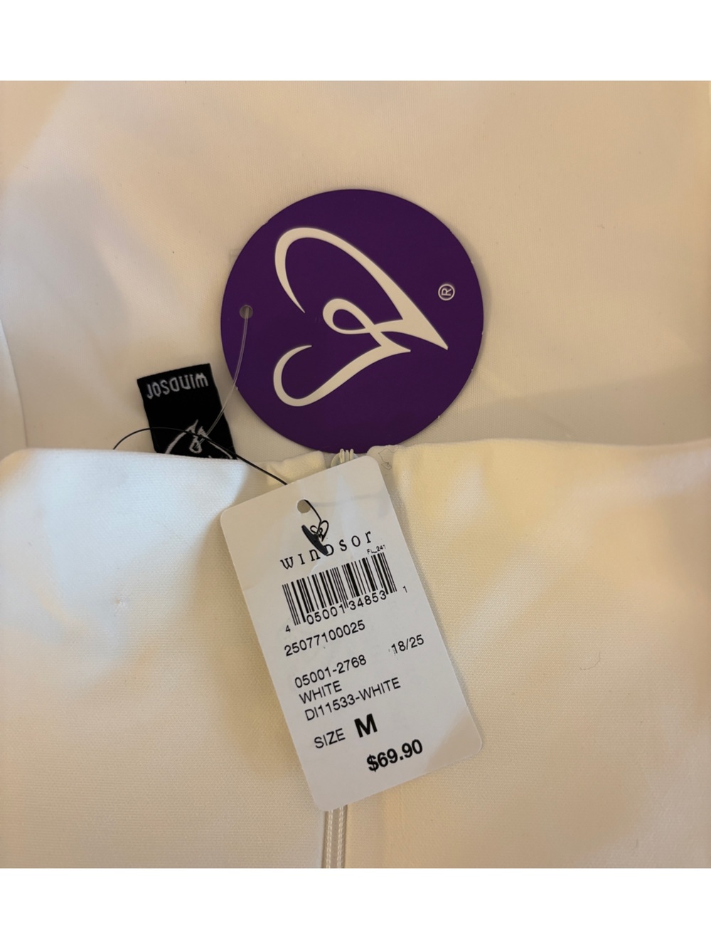 Windsor Ellerie Low Back Ruffle Bubble Short Dress in White - Picture 5 of 5